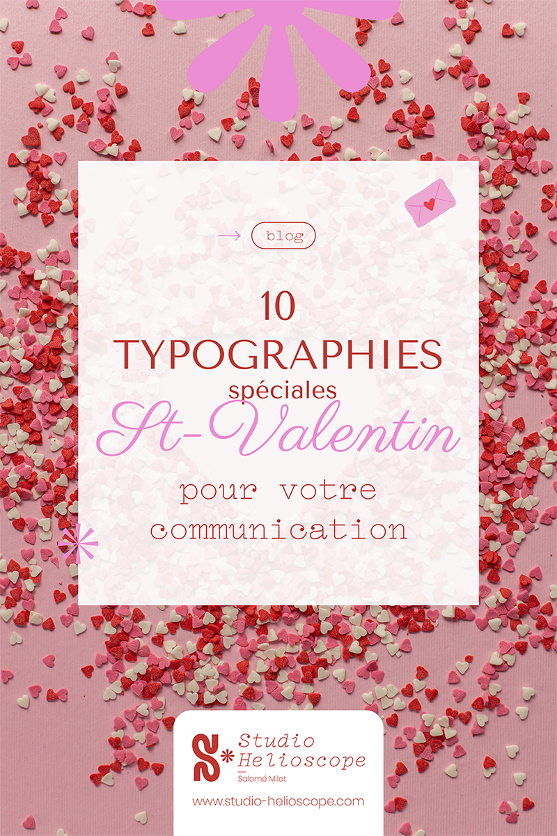 communication saint valentin typographies