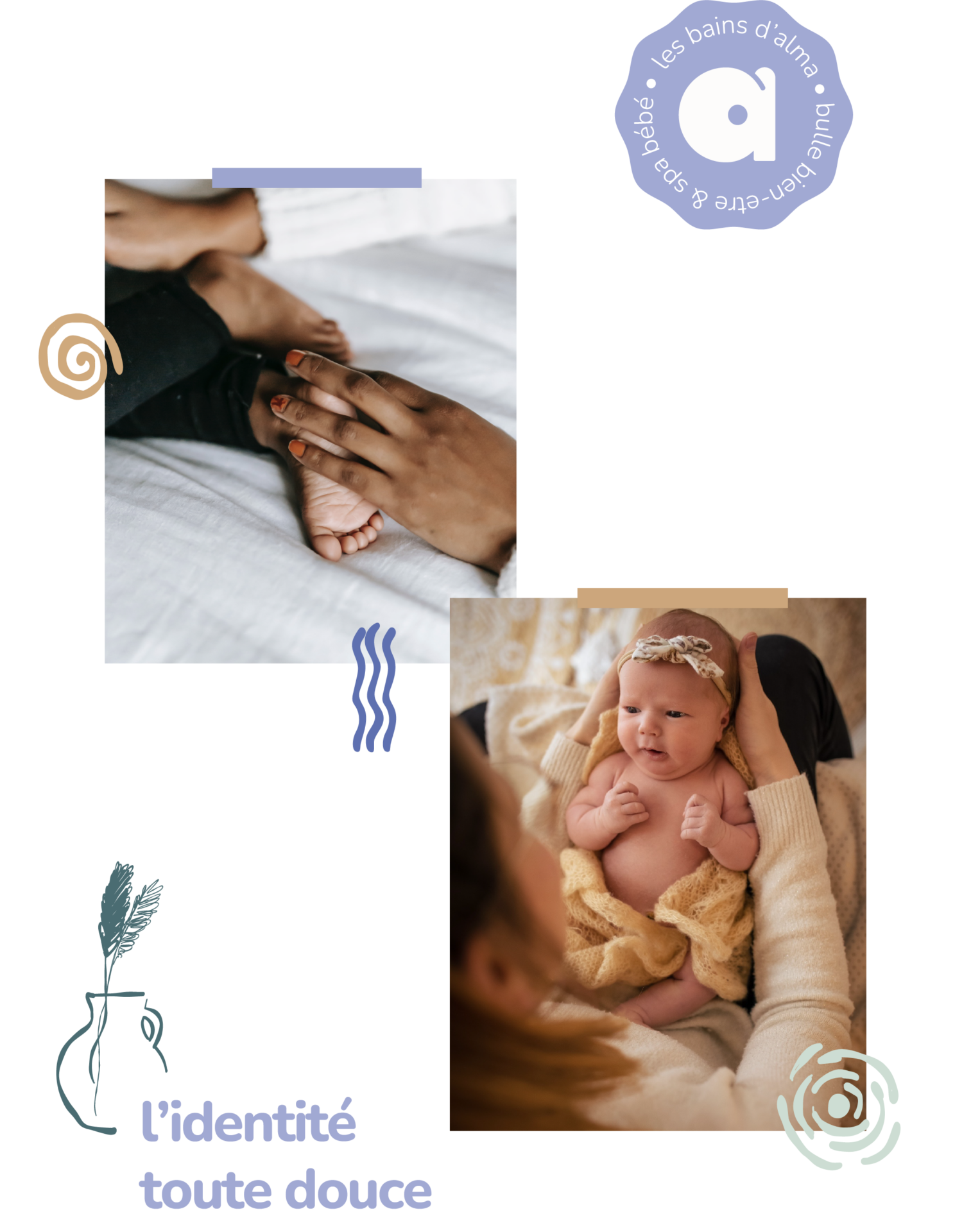 image de bébé dans des draps chaleureux